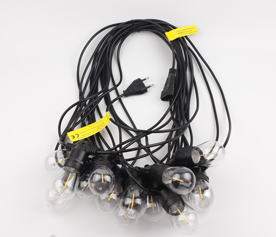 230v EU Plug in outdoor string light S14 detail