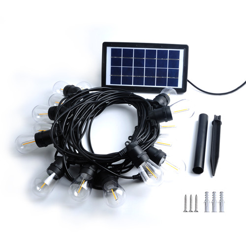 Solar powered S14 light string solar string light operation detail