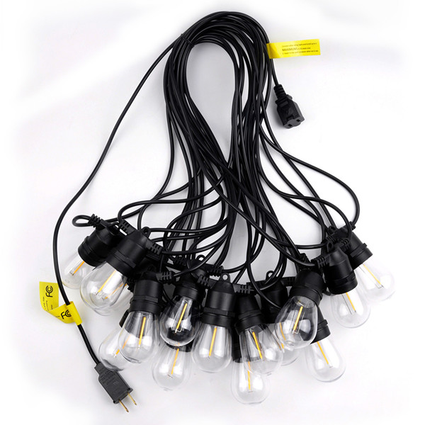 US plug in ETL listed S14 string light non suspended socket detail 
